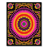 Vibrant Pink Mandala Area Rug with Ornate Borders