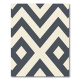 Grey Modern Grey Zigzag Geometric Area Rug