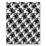 Black White Geometric Animal Silhouette Area Rug