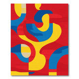 ODIKA Modern Abstract Geometric Washable Area Rug - Low Pile Non-Slip Pop Art Rug