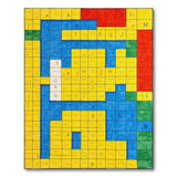 Vibrant Alphabet Grid Area Rug