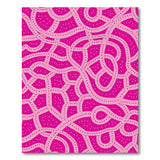 Vibrant Pink Swirl Dots Abstract Area Rug