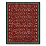 Red Traditional Persian Area Rug with Ornate Floral Motifs