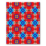Vibrant Red Southwestern Geometric Area Rug
