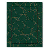 Emerald Green Gold Network Geometric Rug
