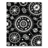 Black White Microscopic Cells Pattern Area Rug