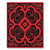 Ornate Red Black Persian Floral Rug