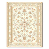 Ornate Cream Persian Floral Medallion Rug
