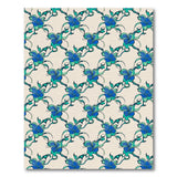Blue and Teal Teal Blue Floral Vintage Area Rug