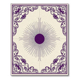 Purple Ornate Sunburst Floral Area Rug