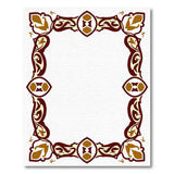 Ornate Maroon and Gold Persian Border Rug