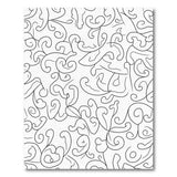 Intricate Swirling Floral Black White Area Rug