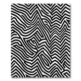 Dynamic Zigzag Black White Geometric Area Rug