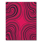 Pink Pink Swirl Geometric Modern Area Rug