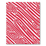Bold Red Swirl Stripe Area Rug