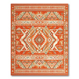 Orange Southwestern Geometric Medallion Rug