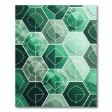 Emerald Crystal Hexagon Green Area Rug