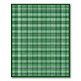 Rustic Farmhouse Green Green White Gingham Check Area Rug