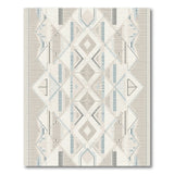 Beige Teal Geometric Southwestern Area Rug