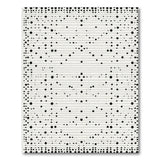 Black and White Modern Black White Dot Grid Area Rug