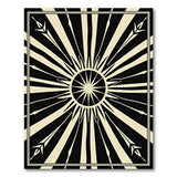 Sunburst Geometric Area Rug in Black White
