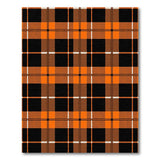 Bold Black Orange Plaid Area Rug