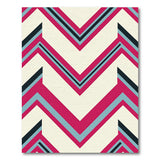 Vibrant Multi-Color Chevron Geometric Area Rug