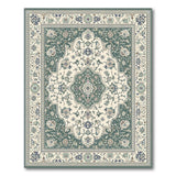 Blue and Teal Medallion Persian Area Rug