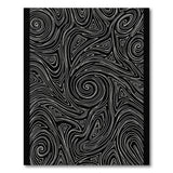 Abstract Area Abstract Swirl Black White Area Rug