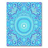 Blue and Teal Boho Chic Teal Mandala Boho Area Rug