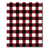 Rustic Red Black White Plaid Area Rug
