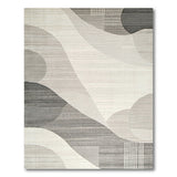 Modern Grey Abstract Geometric Rug