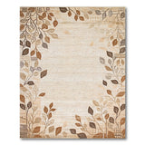 Beige Cascading Leaves Area Rug