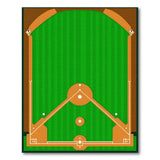 Geometric Modern Baseball Diamond Field Area Rug