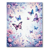 ODIKA Washable Butterfly Floral Area Rug