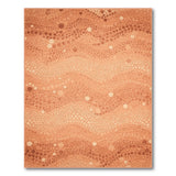 Orange Abstract Speckled Area Rug