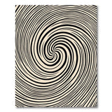 Geometric Modern Black and White Hypnotic Spiral Black White Area Rug