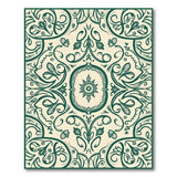 Elegant Green Peacock Persian Area Rug