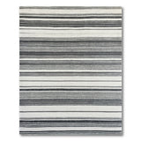 Black and White Bold Striped Woven Bold Black White Striped Woven Area Rug