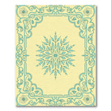 Teal Floral Medallion Rug with Ornate Border