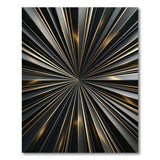 Radiant Black Gold Geometric Area Rug