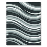 Wavy Monochrome Abstract Area Rug