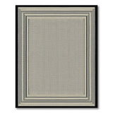 Black Border Dotted Cream Area Rug