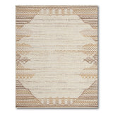 Tan Fringe Beige Southwestern Area Rug