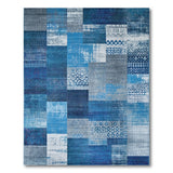 Blue Patchwork Heritage Tribal Rug