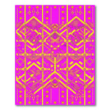 Multi-color and Patterns Geometric Modern Vibrant Pink Yellow Geometric Area Rug