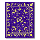 Purple Gold Ornate Persian Medallion Rug