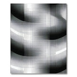 Black White Abstract Halftone Wave Rug