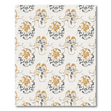 Grey Gold Swirling Floral Area Rug
