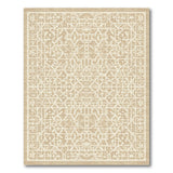 Elegant Beige Trellis Lattice Area Rug